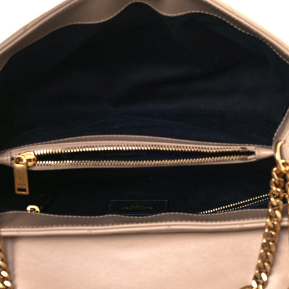 Saint Laurent Calfskin Y Quilted Monogram Medium Loulou Chain Satchel Dark Beige 6 of 15