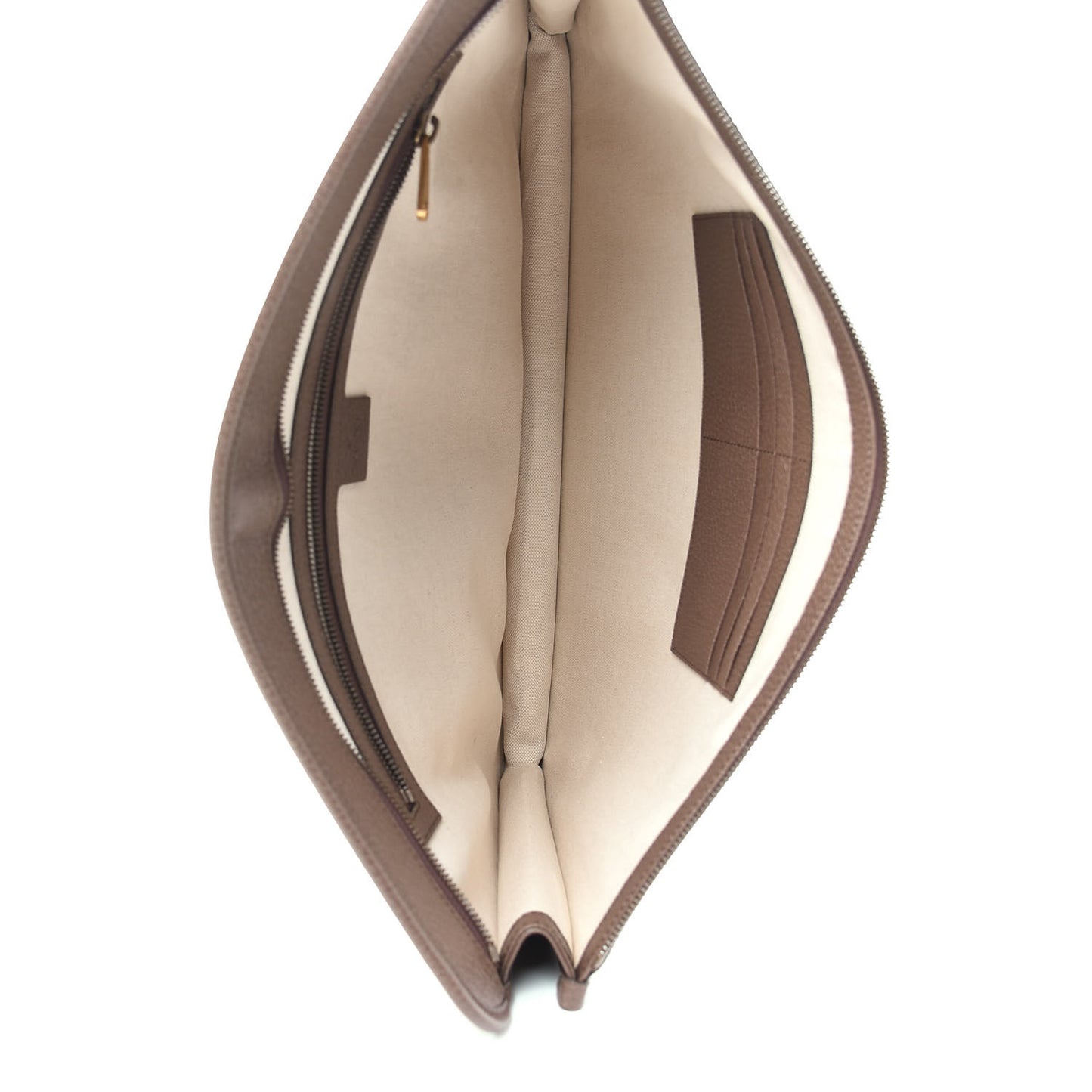 GG Supreme Monogram Textured Calfskin Web Ophidia Documents Holder Beige Ebony New Acero