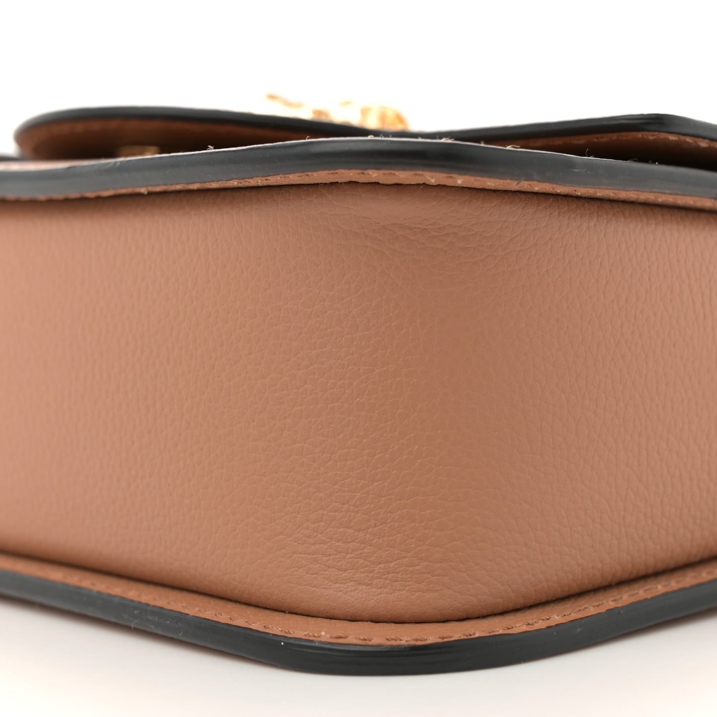 Grained Calfskin La Medusa Flap Shoulder Bag Brown