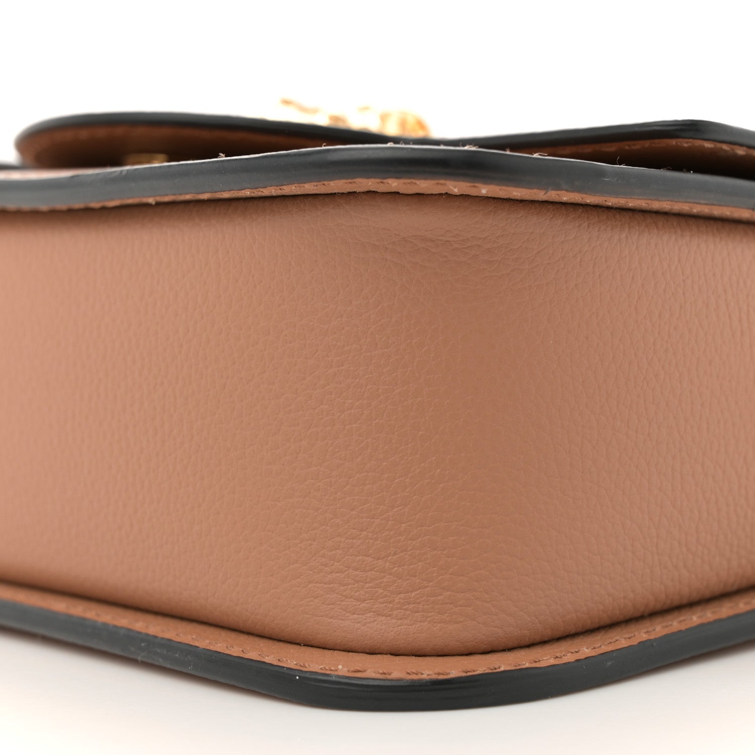 Versace Grained Calfskin La Medusa Flap Shoulder Bag Brown 9 of 9