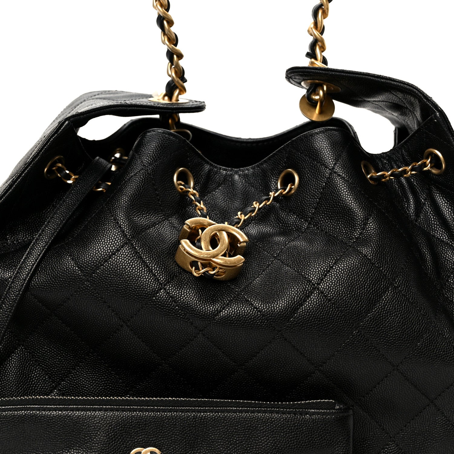 Chanel Caviar Quilted Medium Chanel 25 Handbag Black 9 of 12