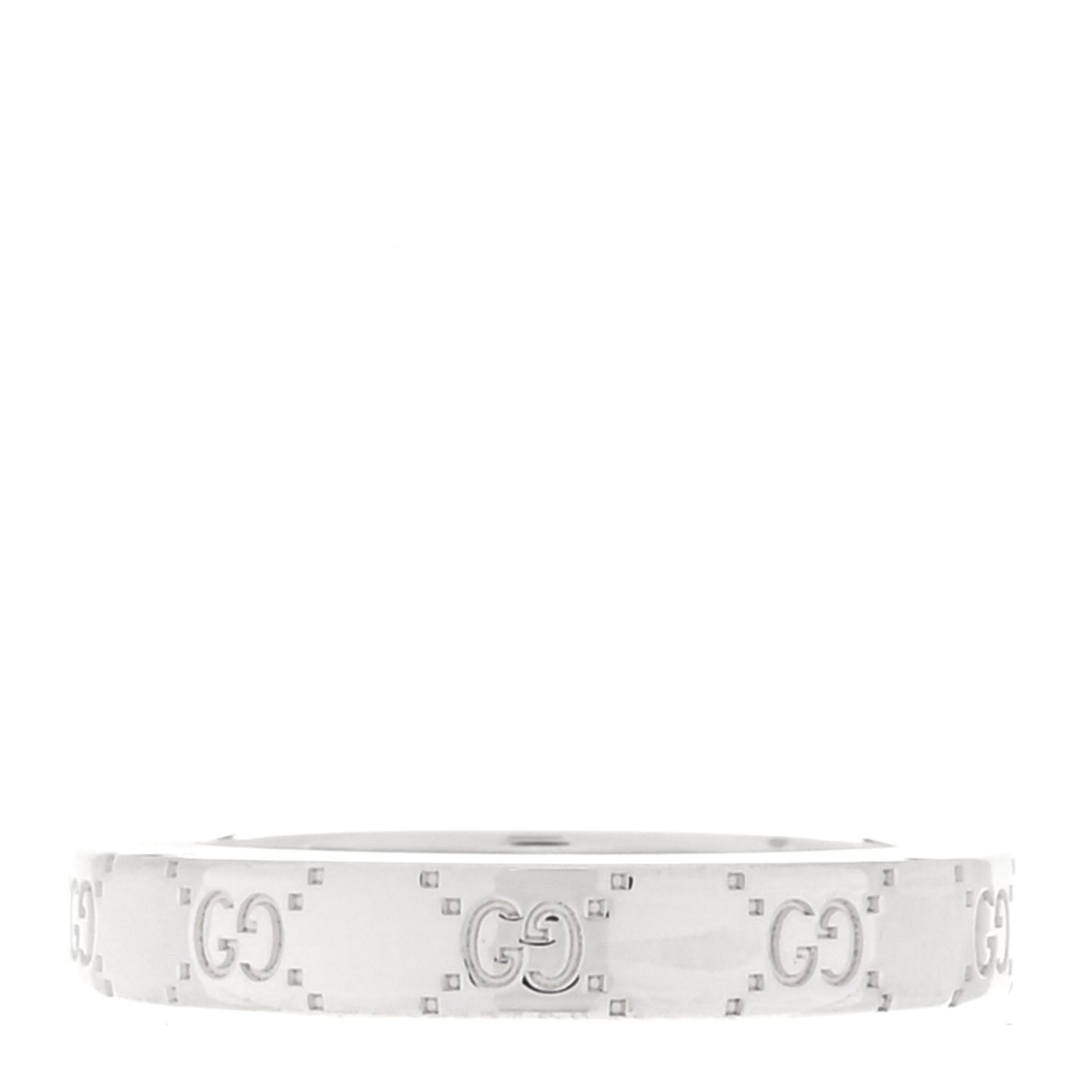 Sterling Silver Signature GG Narrow Band Ring 58 8.25