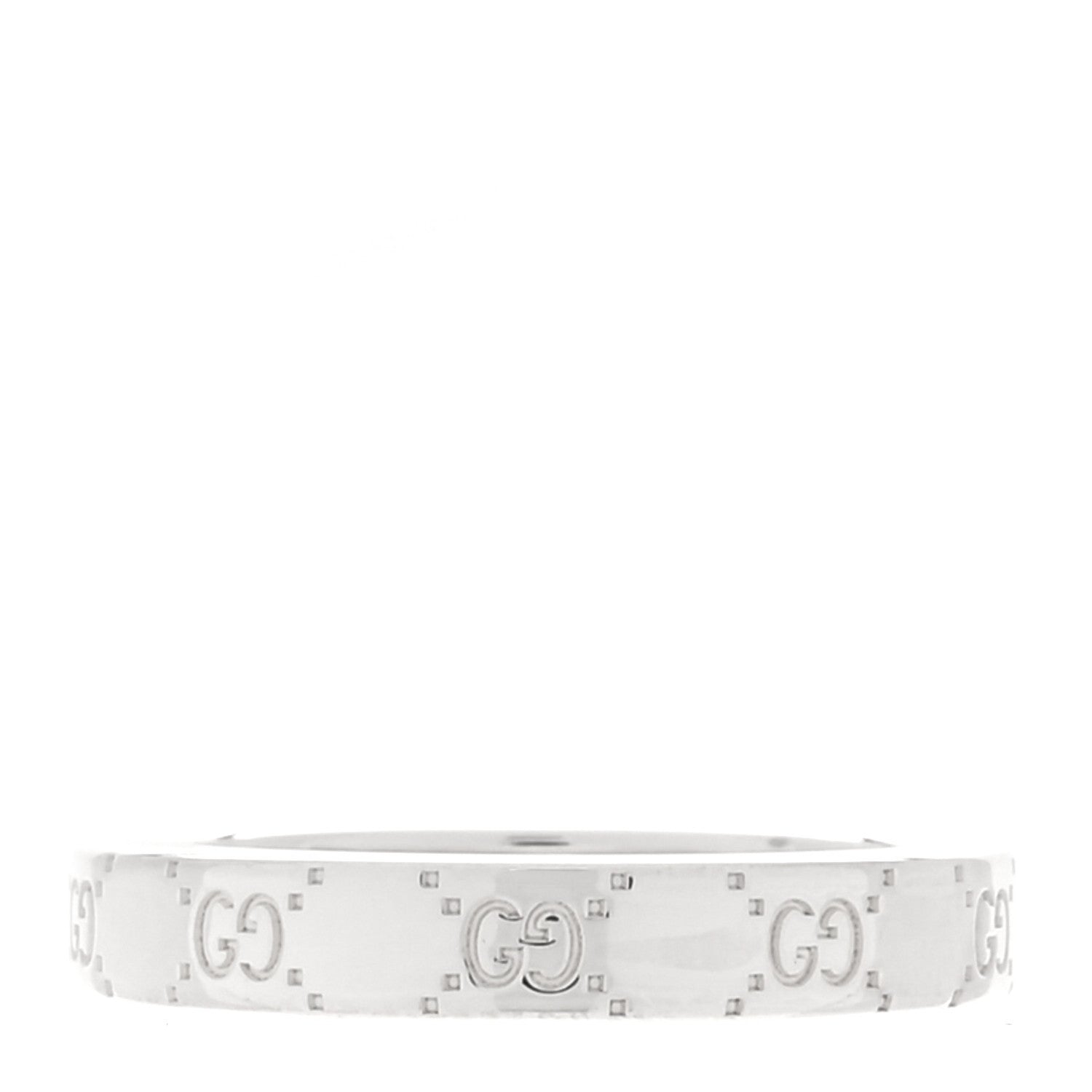 Gucci Sterling Silver Signature GG Narrow Band Ring 58 8.25 3 of 6