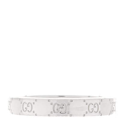 Gucci Sterling Silver Signature GG Narrow Band Ring 58 8.25 3 of 6