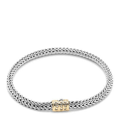 John Hardy Sterling Silver 18K Yellow Gold 5mm Classic Chain Bracelet 3 of 4