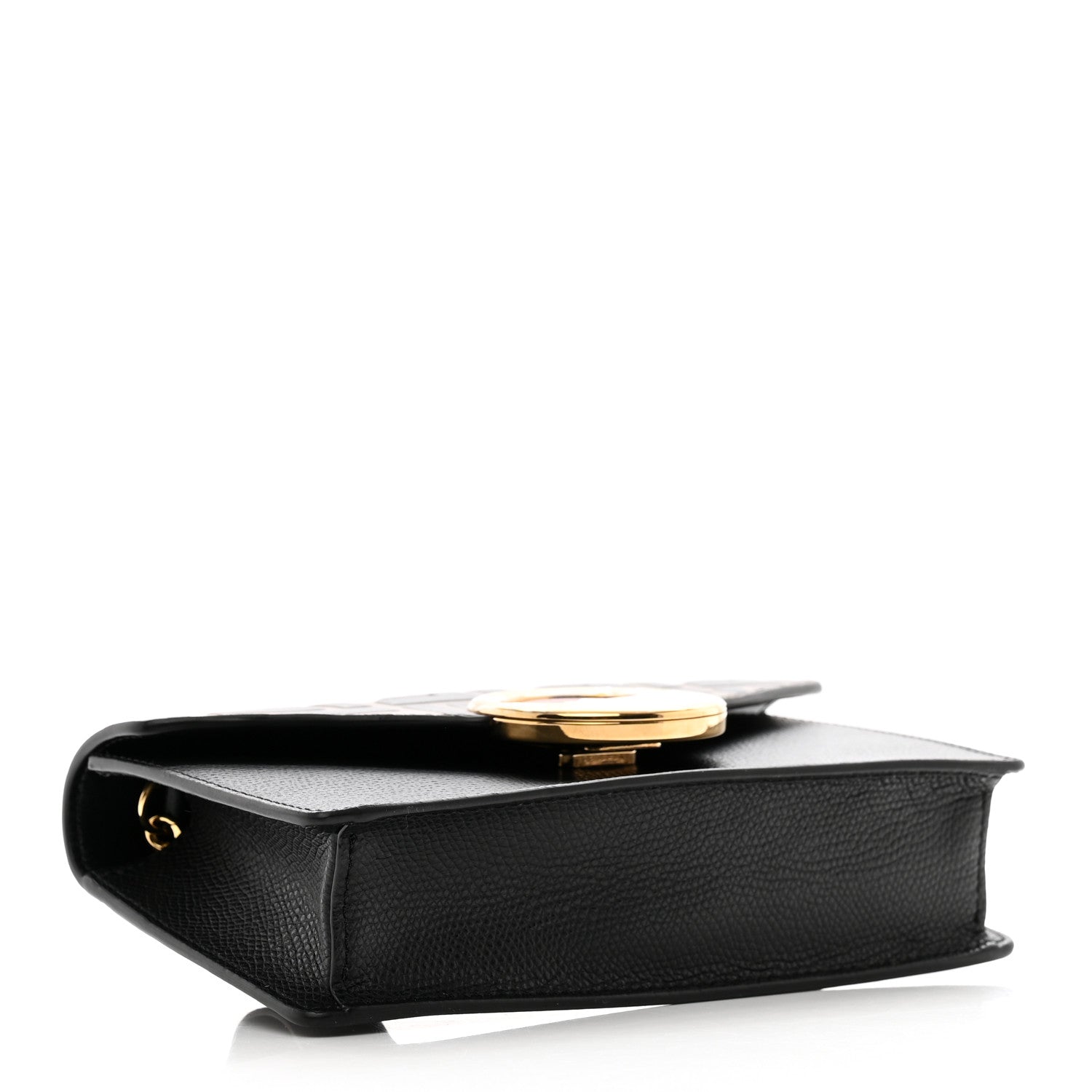 Fendi Vitello Liberty F is Fendi Bi-Color FF 1974 Embossed Envelope Belt Bag Maya Black 4 of 10