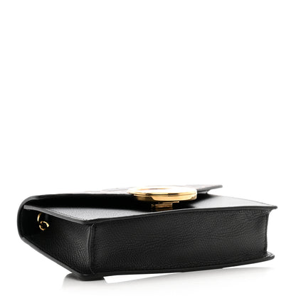 Fendi Vitello Liberty F is Fendi Bi-Color FF 1974 Embossed Envelope Belt Bag Maya Black 4 of 10