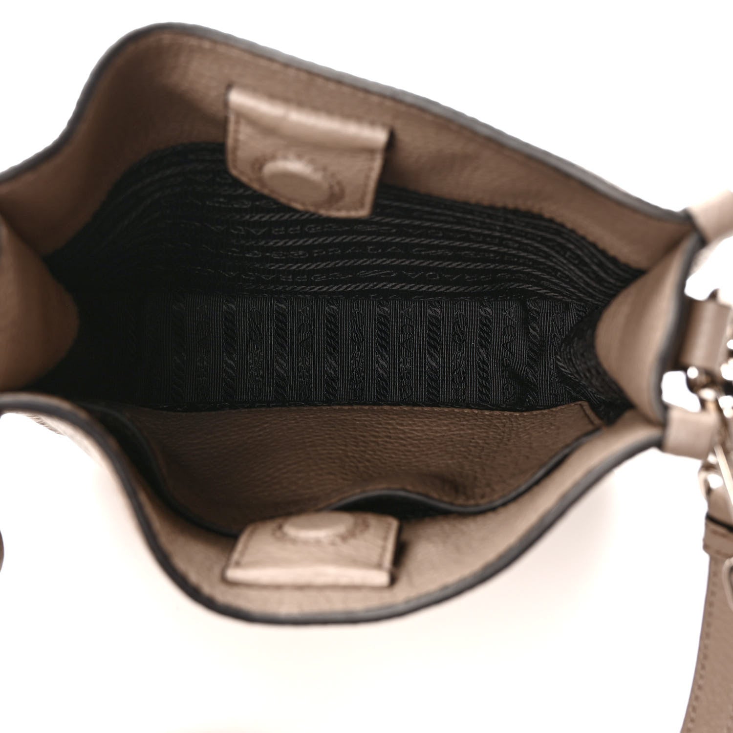 Prada Vitello Daino Soft Mini Hobo Messenger Bag Argilla 5 of 8