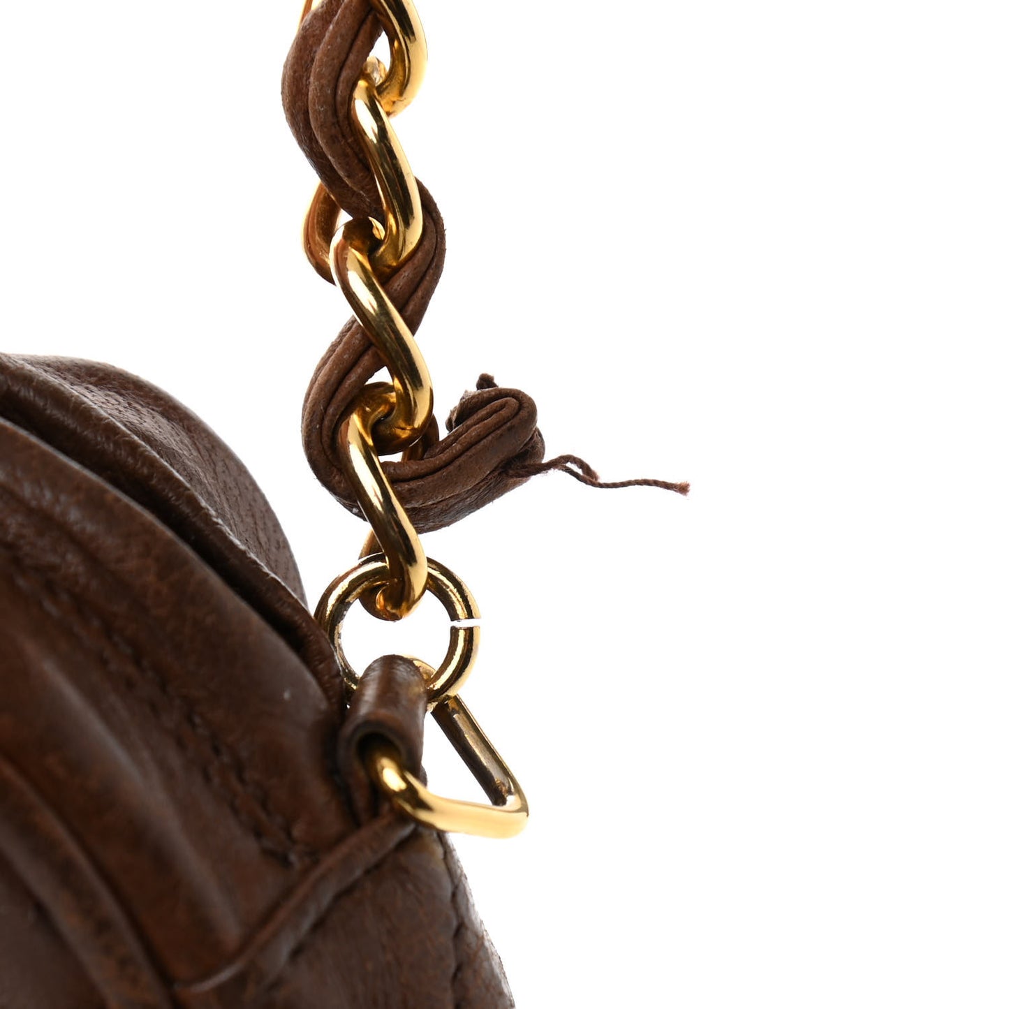 Lambskin Tassel Camera Case Brown