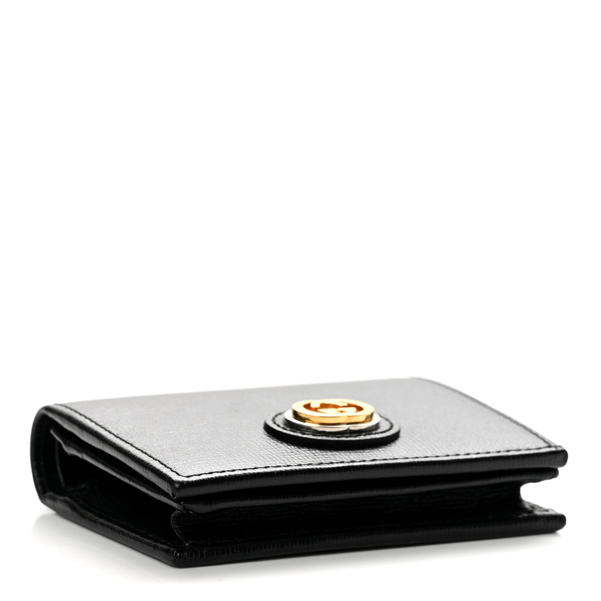 Gucci Azalea Calfskin Marina Card Case Black 4 of 10