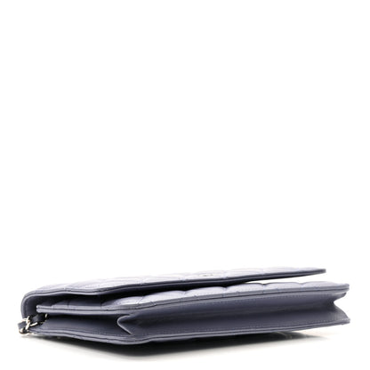 Chanel Lambskin Quilted Wallet On Chain WOC Dark Blue 4 of 12