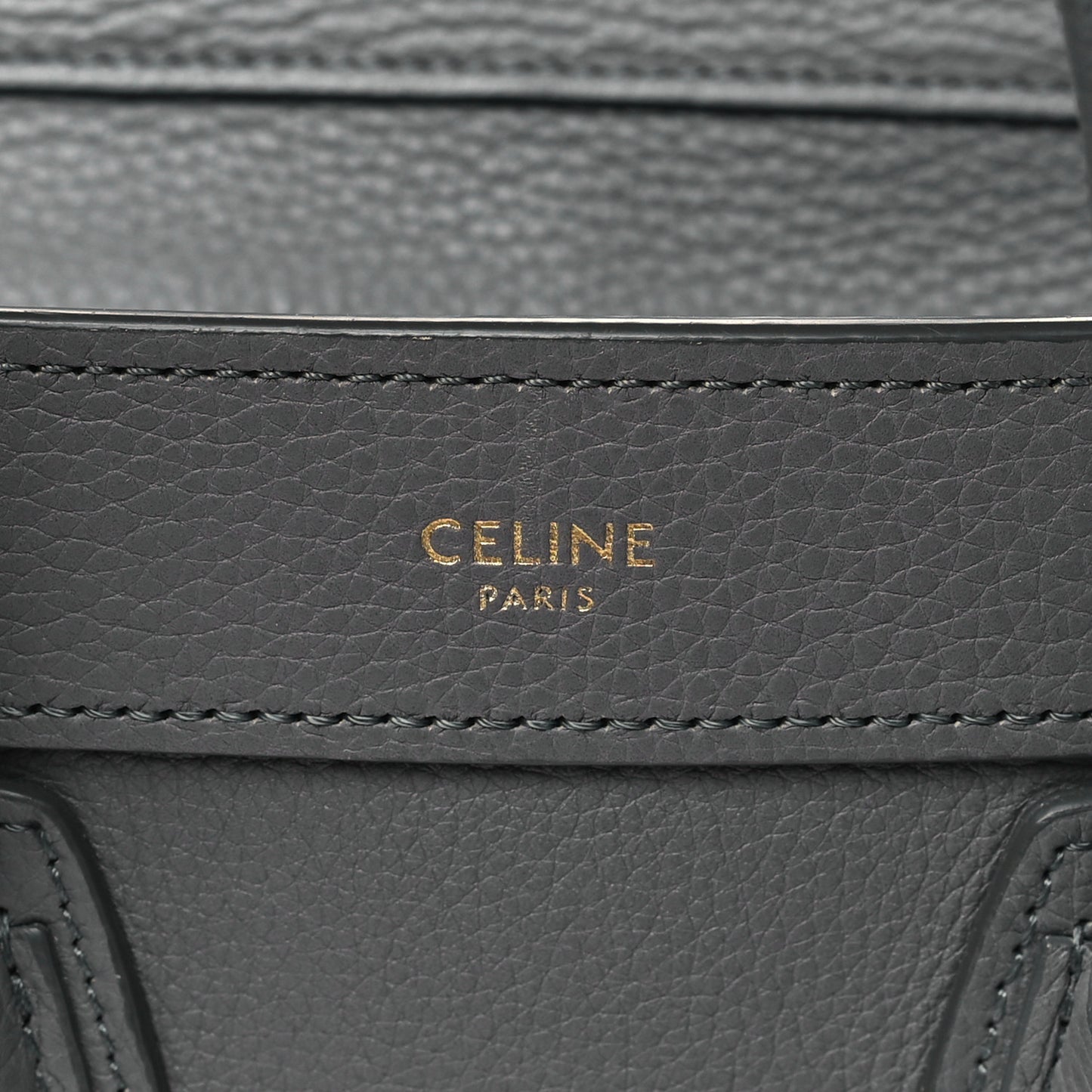 Drummed Calfskin Nano Luggage Kohl