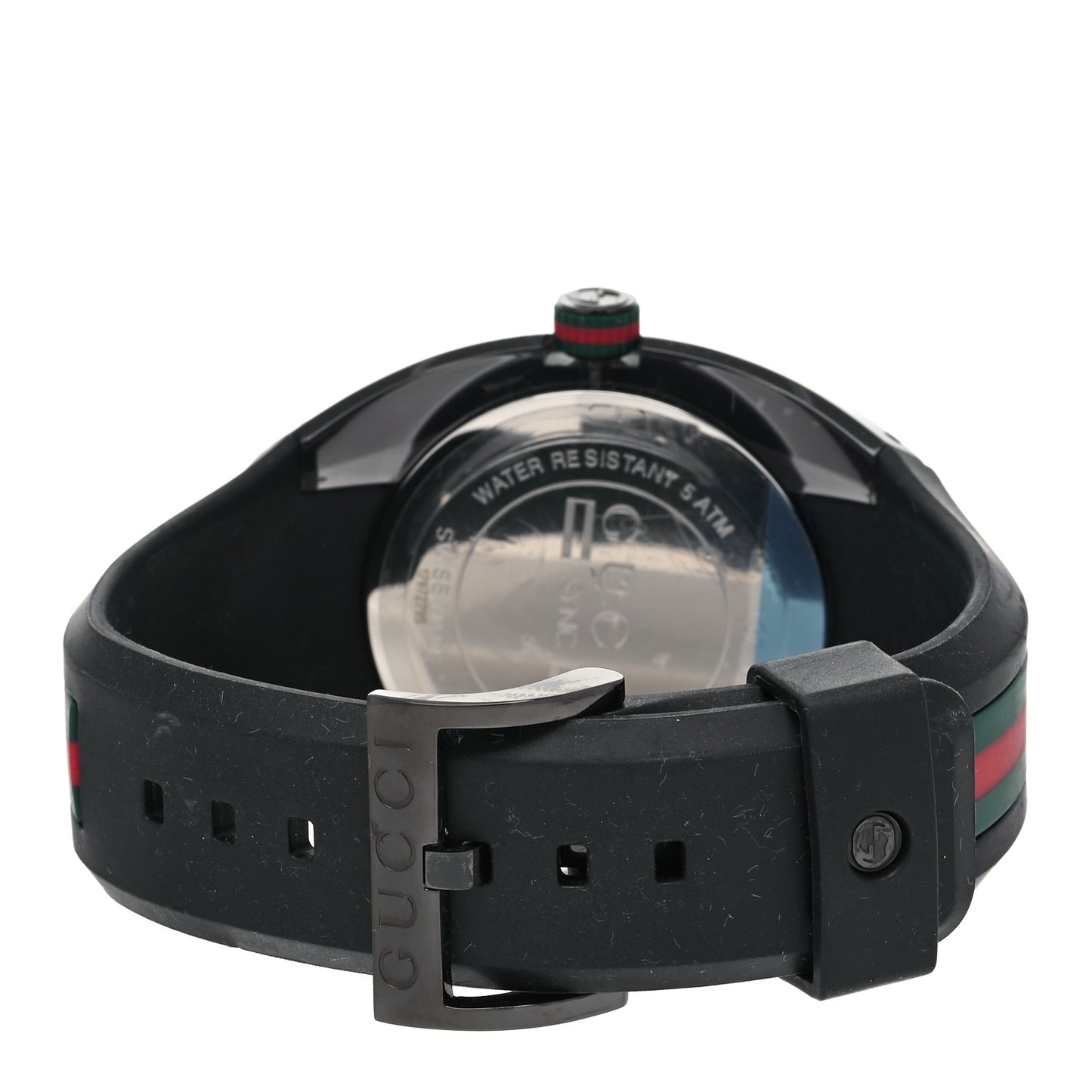 Stainless Steel Rubber 46mm Sync Web Quartz Watch Black
