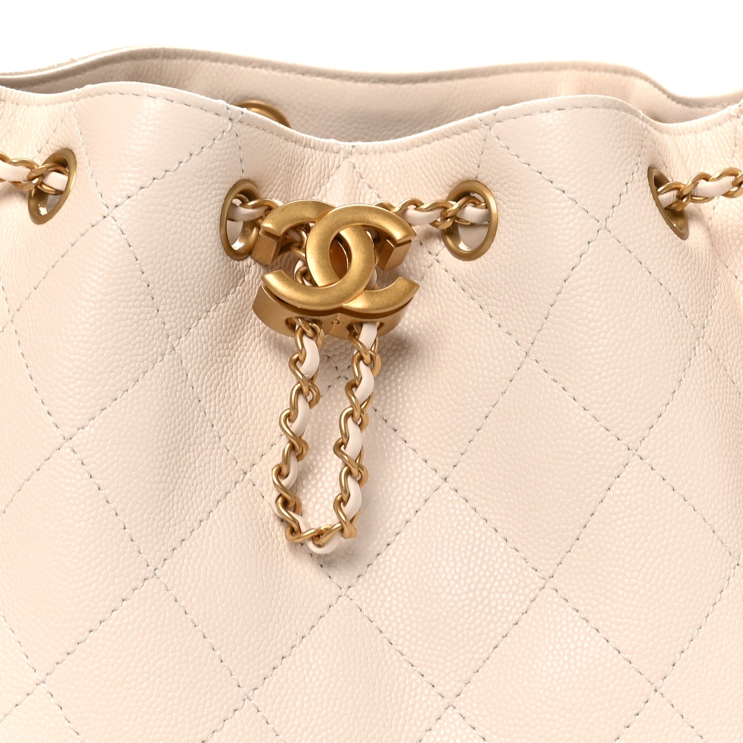 Caviar Quilted Small Chanel 25 Handbag White