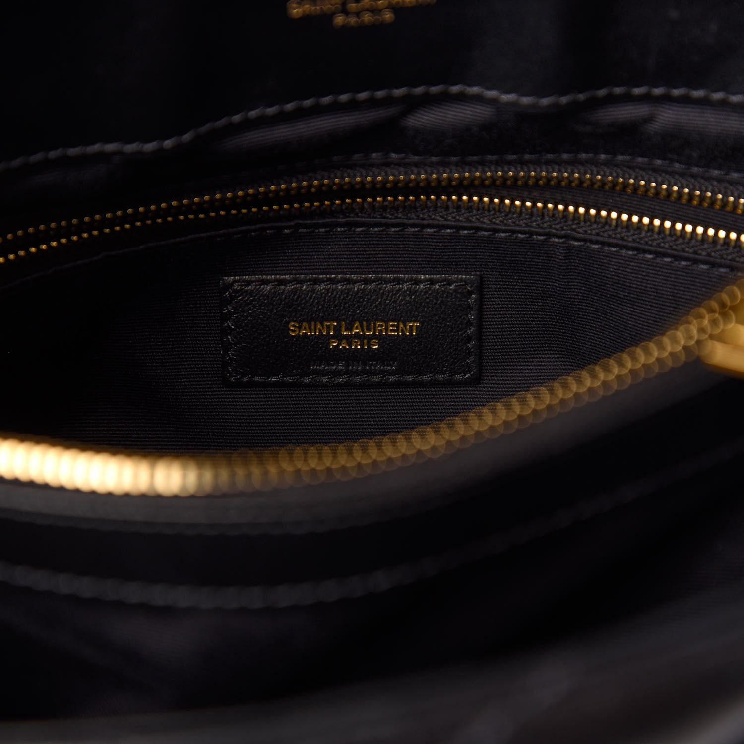 Saint Laurent Calfskin Y Quilted Monogram Medium Loulou Chain Satchel Black 6 of 9