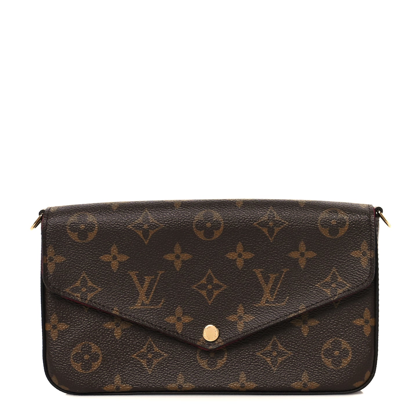 Monogram Pochette Felicie Chain Wallet Fuchsia