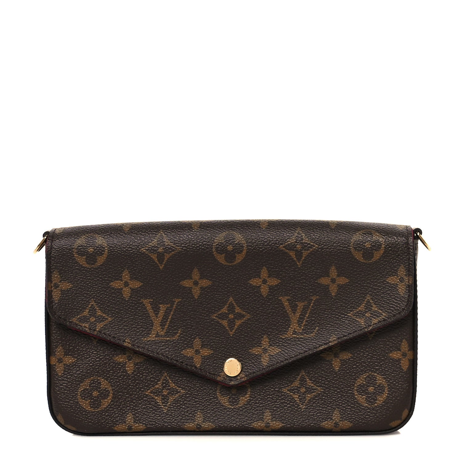 Louis Vuitton Monogram Pochette Felicie Chain Wallet Fuchsia 1 of 11