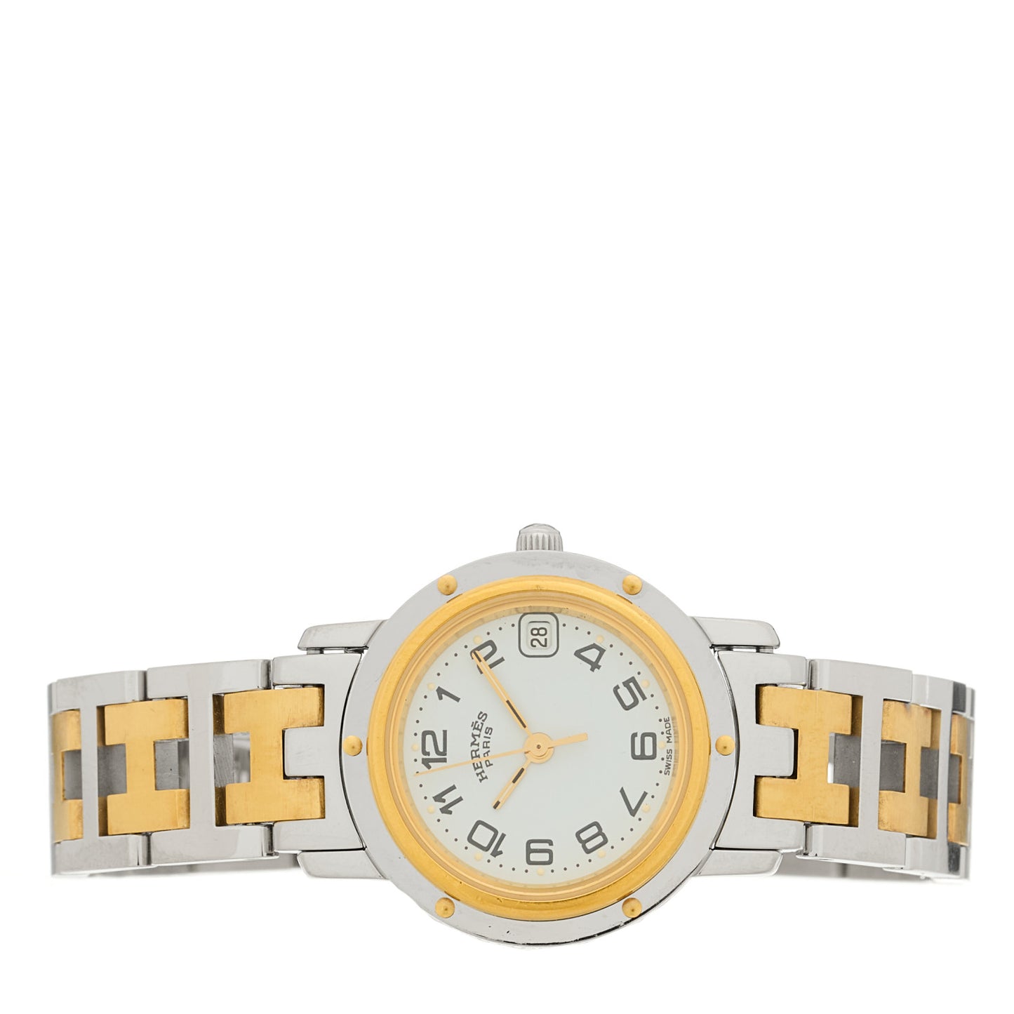 Stainless Steel 24mm Clipper Quartz Watch Gold