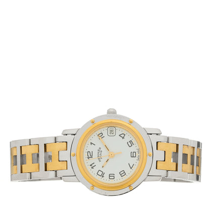 Hermes Stainless Steel 24mm Clipper Quartz Watch Gold 2 of 4