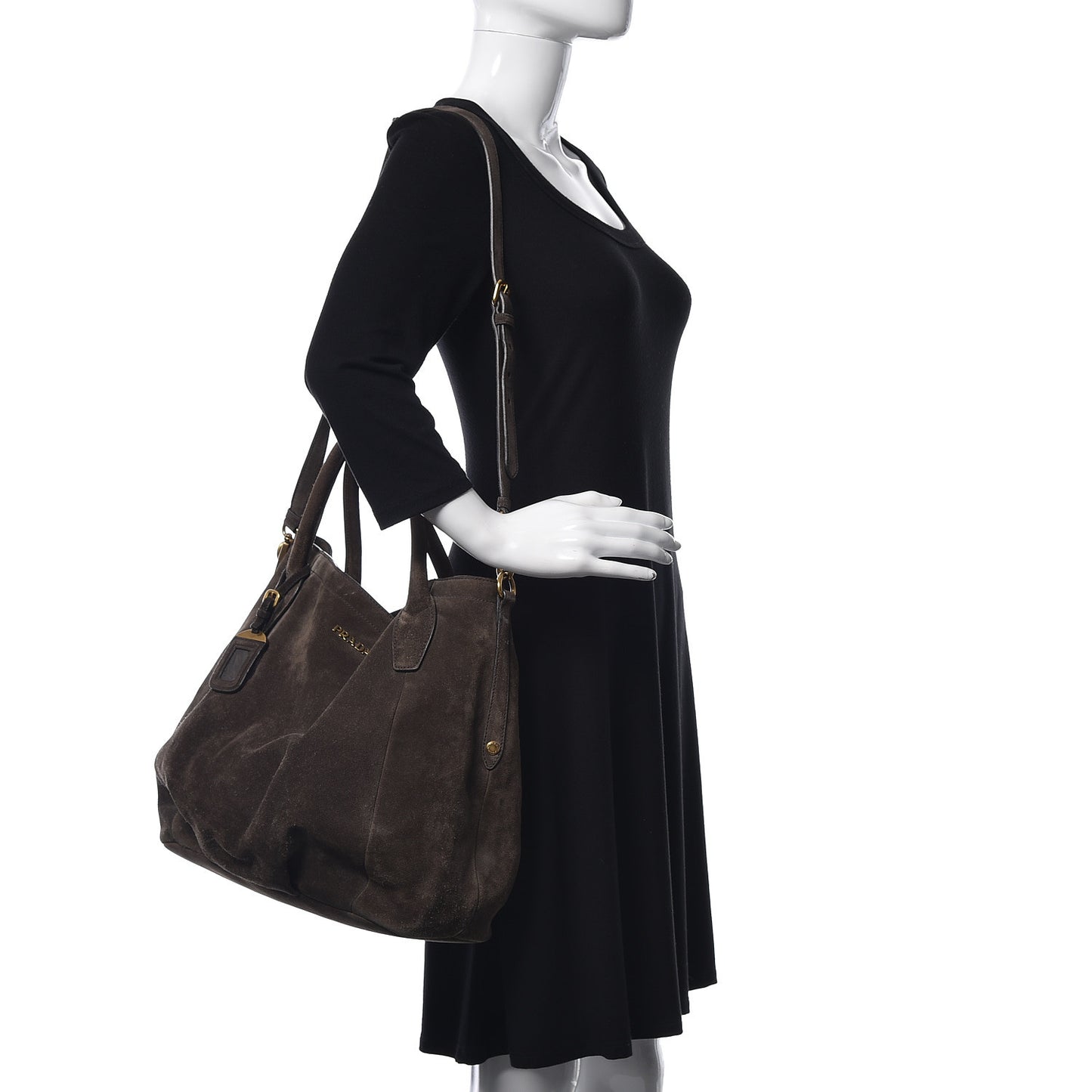 Suede Scamosciato Tote Grafite