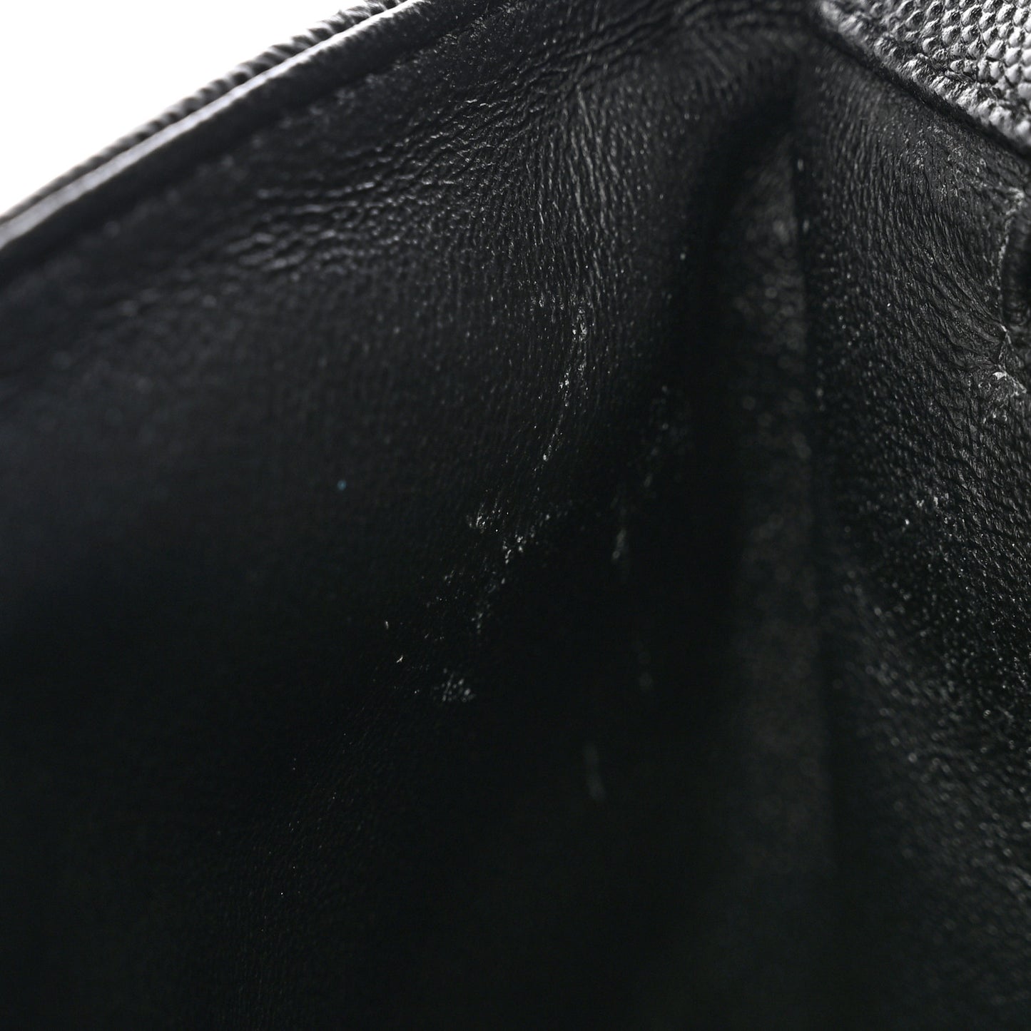 Caviar Quilted Flap Clutch Black
