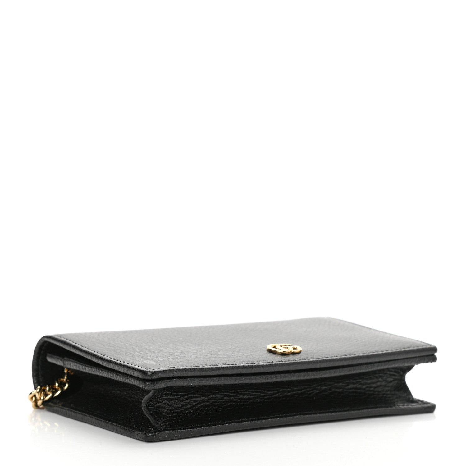 Gucci Calfskin Mini GG Marmont Chain Wallet Black 4 of 10