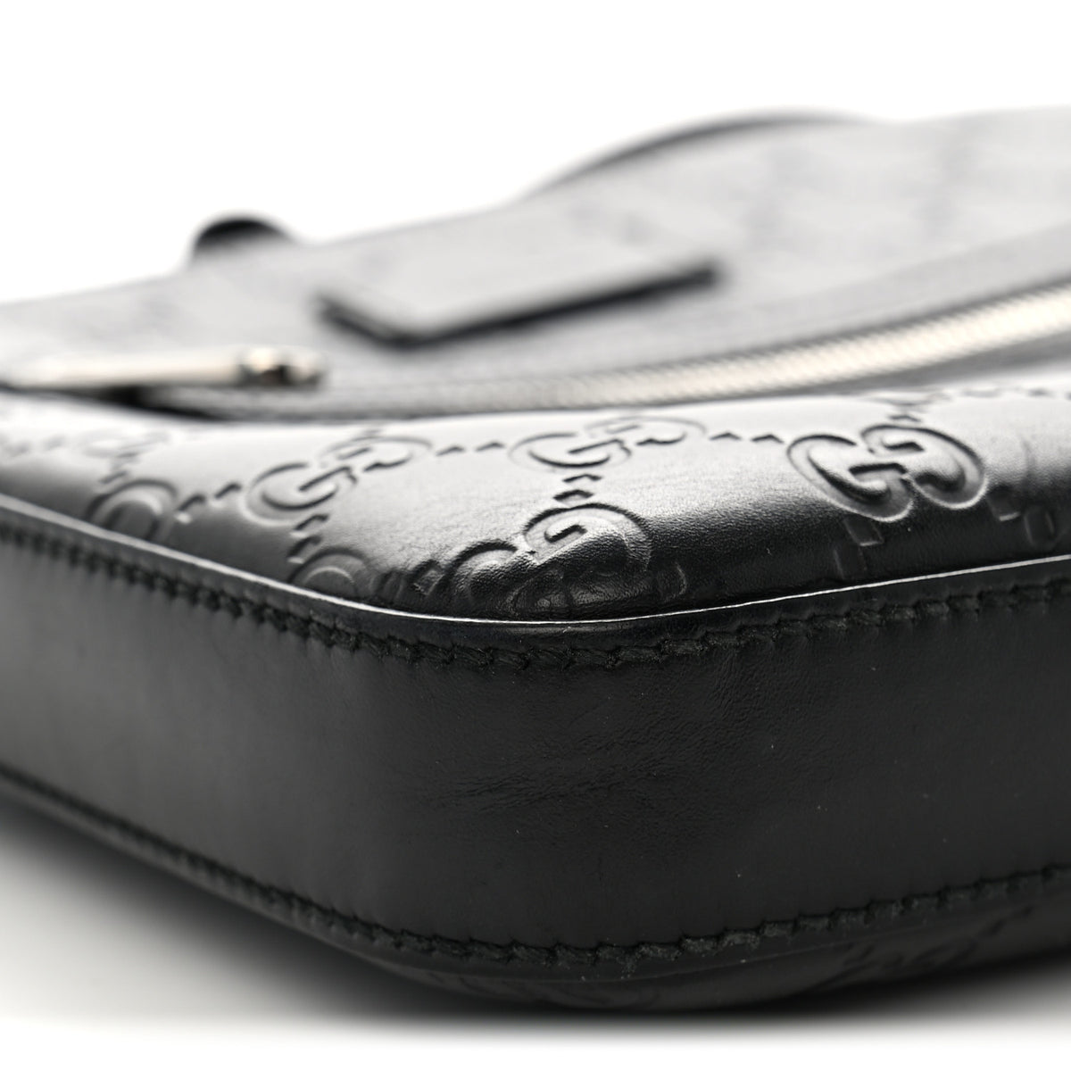 Gucci Guccissima Signature Small Messenger Bag Black 9 of 12