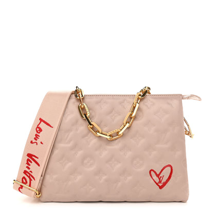 Louis Vuitton Lambskin Embossed Monogram Fall In Love Coussin PM Dragée Light Pink 1 of 8