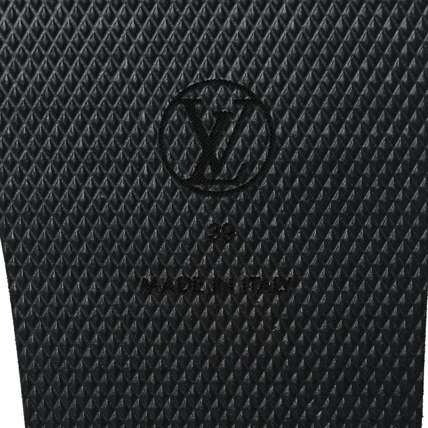 Louis Vuitton Calfskin Embossed Monogram Sunset Flat Comfort Mule 39 Black 6 of 9