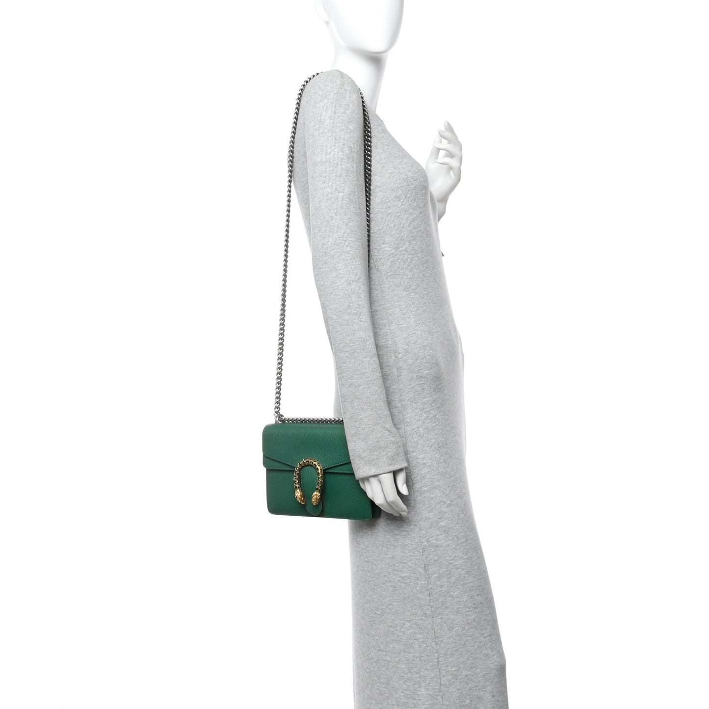 Calfskin Mini Dionysus Shoulder Bag Emerald