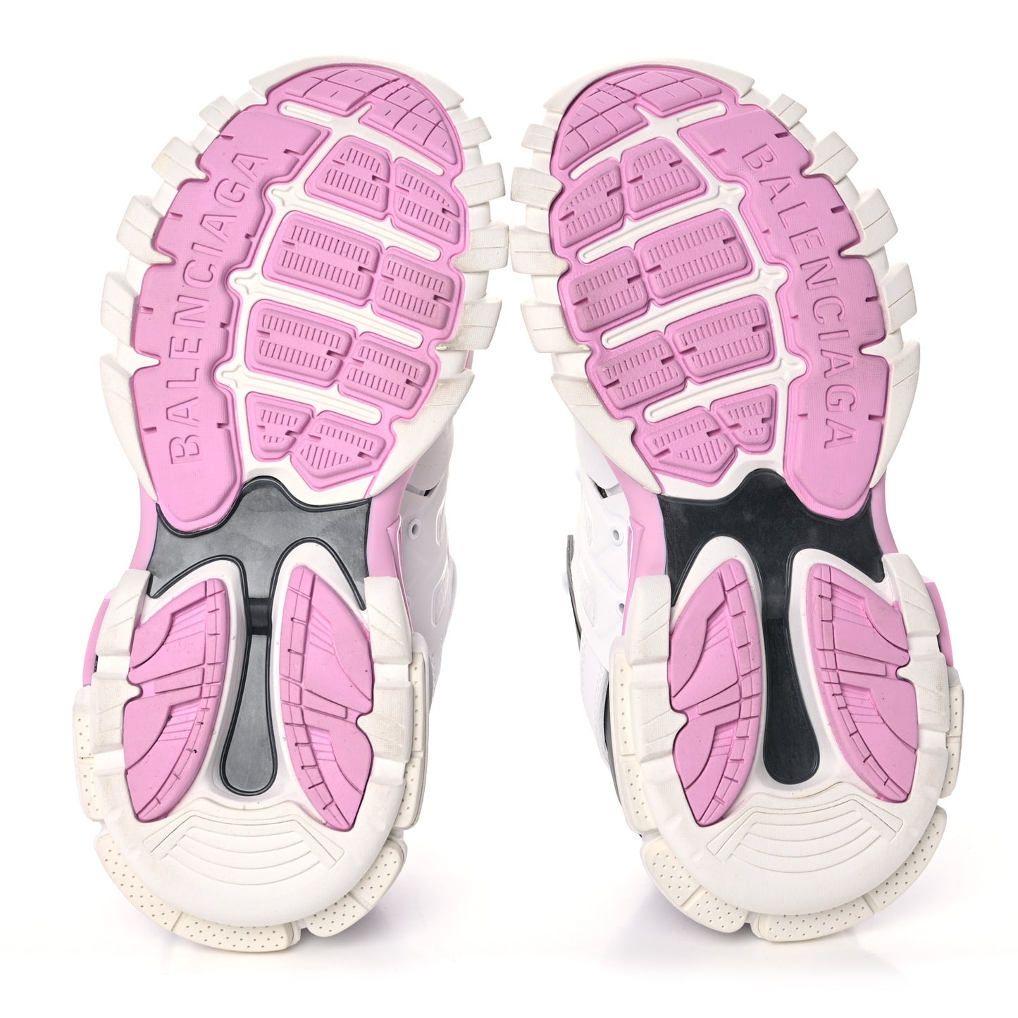 Mesh Rubber Bi-Color Womens Track Sneakers 40 White Pink Grey