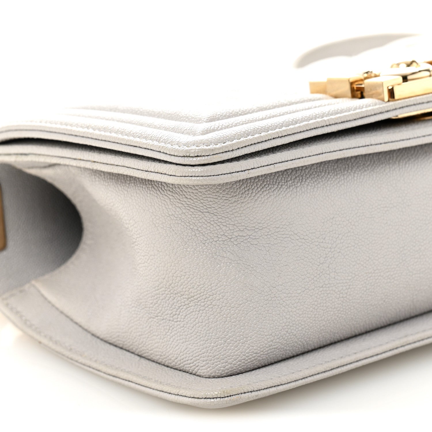 Chanel Caviar Quilted Small Boy Flap Light Grey 9 of 10