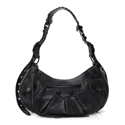 Balenciaga Used Calfskin Small Le Cagole Shoulder Bag Black 1 of 10