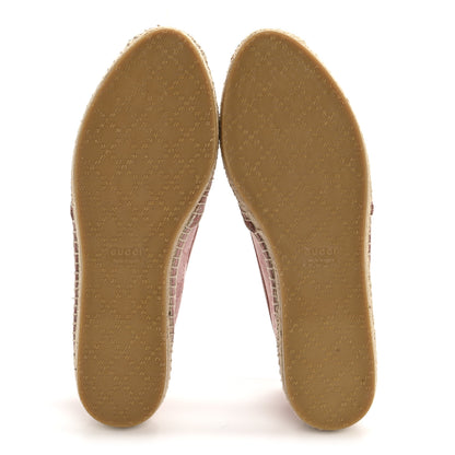 Gucci Monogram Espadrilles 37.5 Soft Pink 6 of 11
