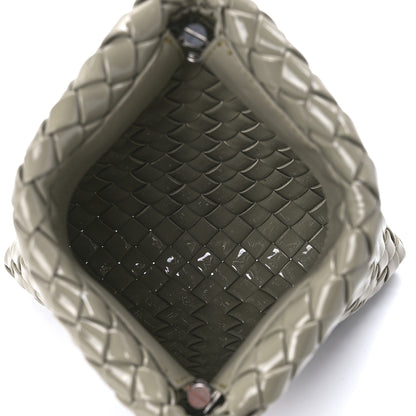 Bottega Veneta Patent Intrecciato Triangle Clutch Grey 4 of 7