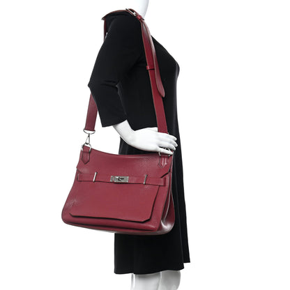 Hermes Taurillon Clemence Jypsiere 34 Rubis 2 of 17