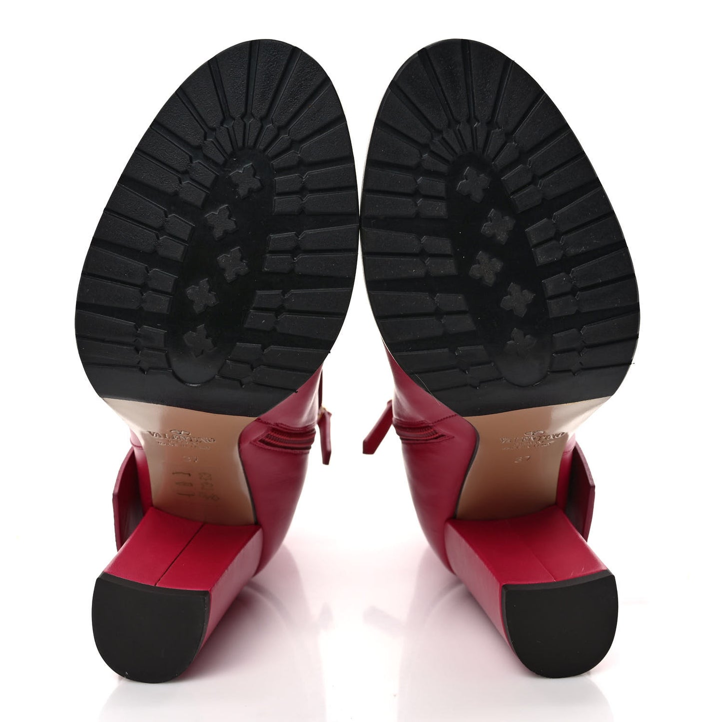 Calfskin Buckle Ankle Booties 37 Cyclamin