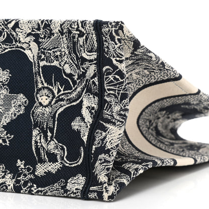 Christian Dior Canvas Embroidered Medium Toile De Jouy Reverse Book Tote Blue 10 of 10