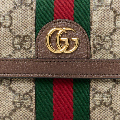 Gucci GG Supreme Monogram Web Ophidia Continental Wallet Brown 8 of 13