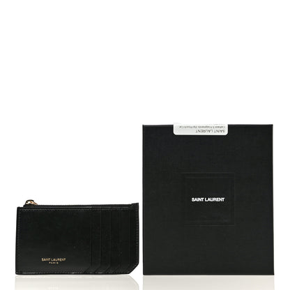 Saint Laurent Calfskin 5 Fragments Zip Pouch Card Holder Black 12 of 12