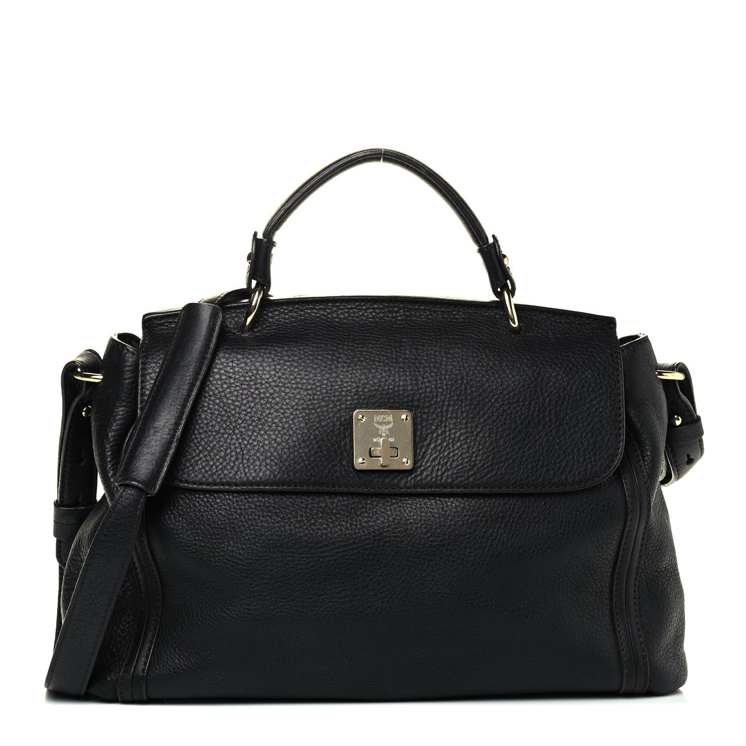 MCM Calfskin Crossbody Black 1 of 4