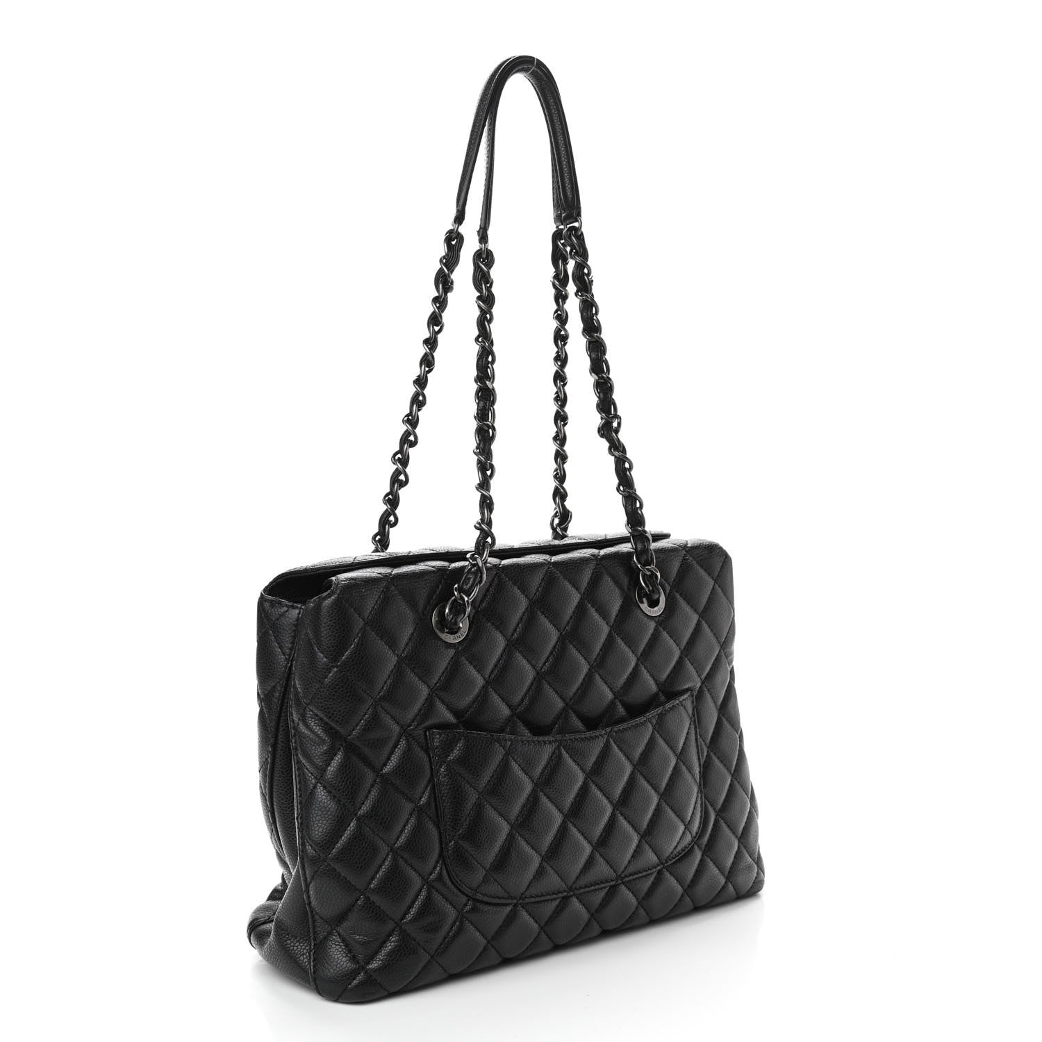 Chanel Caviar Quilted City Shopping Tote Black 3 of 10