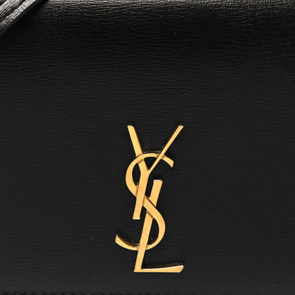 Saint Laurent Grained Calfskin Monogram Phone Holder Crossbody Black 8 of 12