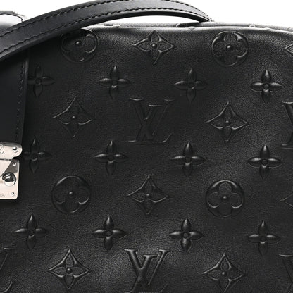 Louis Vuitton Calfskin Debossed Monogram Side Trunk Black 7 of 10