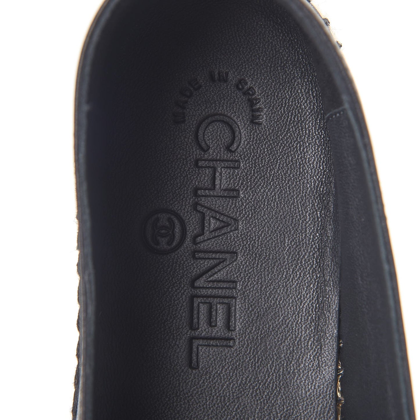 Lambskin Quilted CC Espadrilles 38 Black