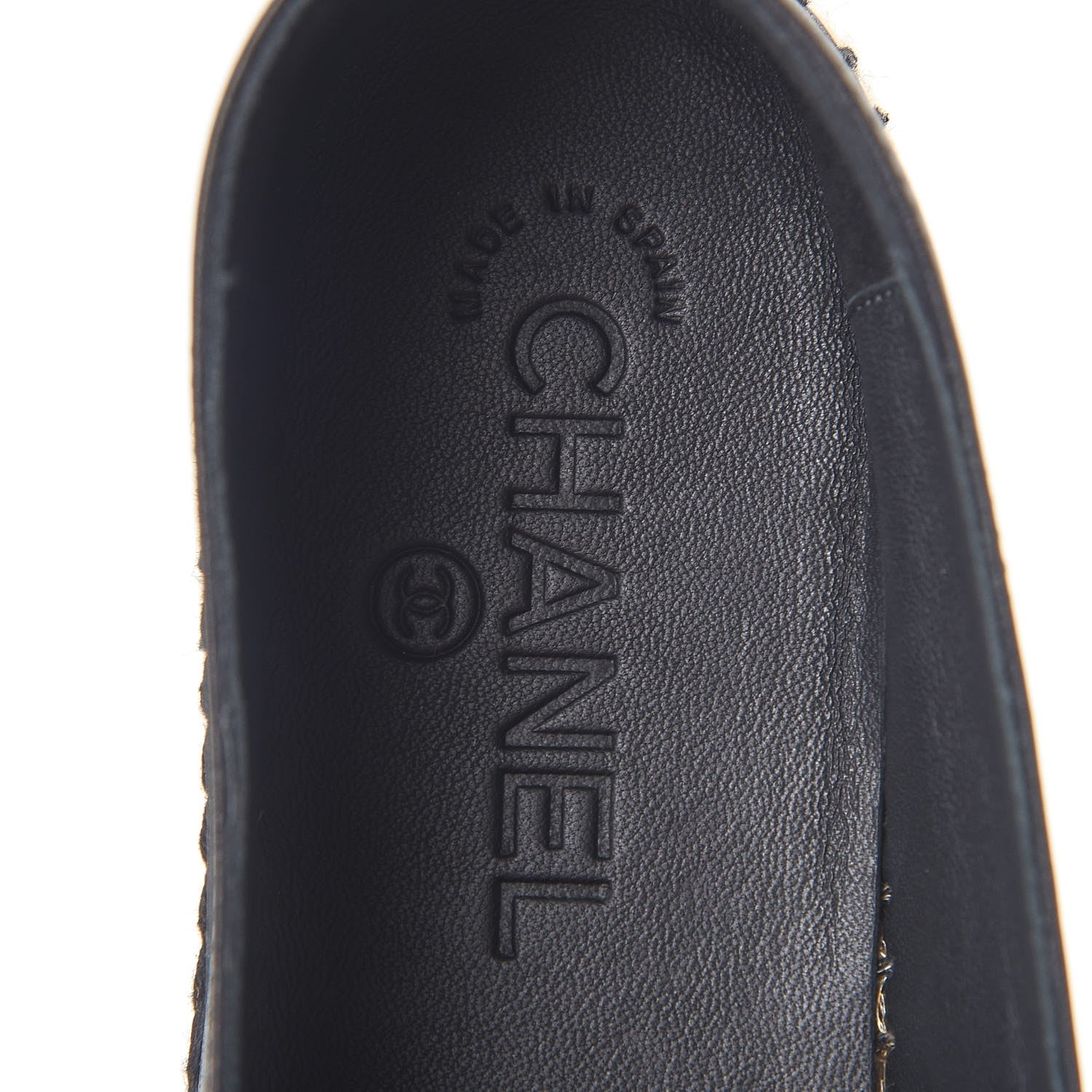 Chanel Lambskin Quilted CC Espadrilles 38 Black 8 of 12