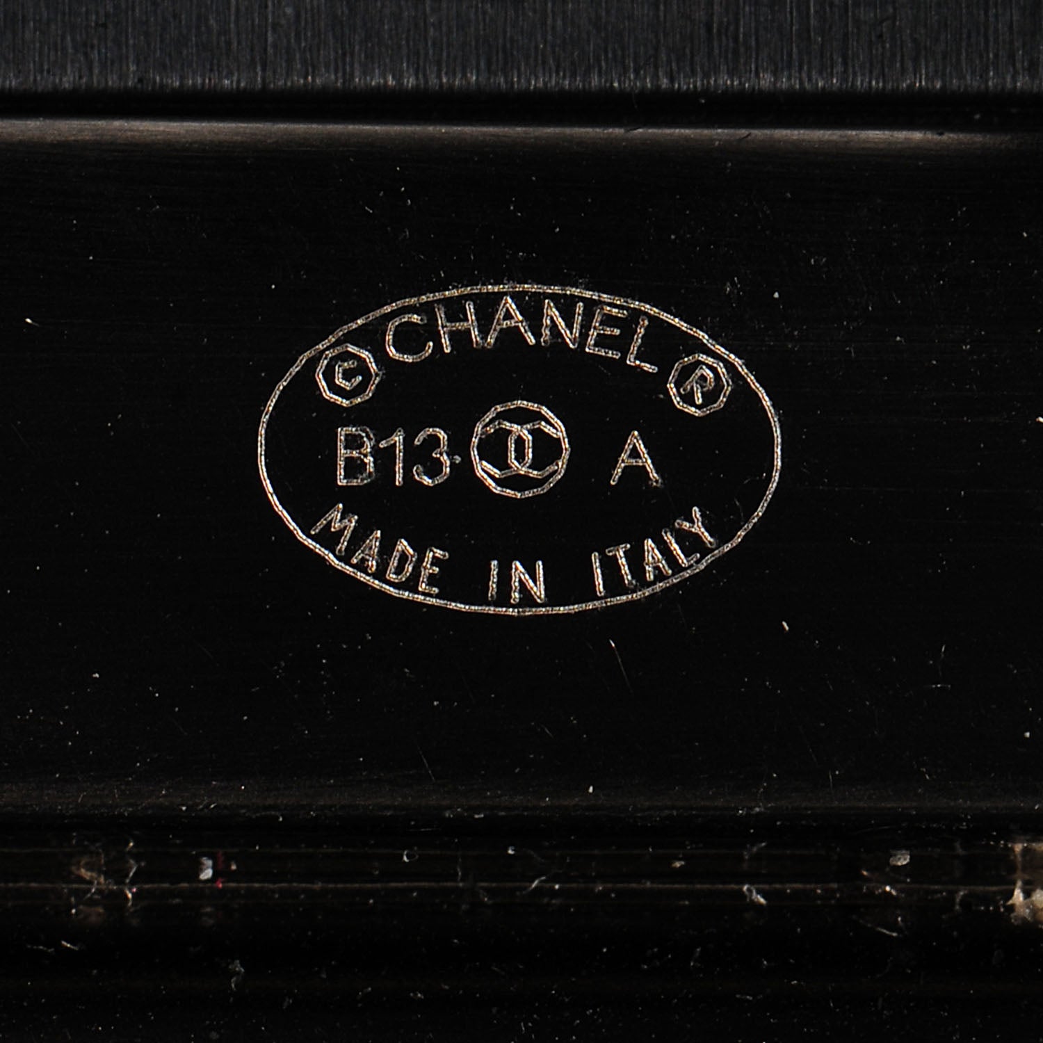 Chanel Resin Crystal Feather CC Cuff Black 5 of 6
