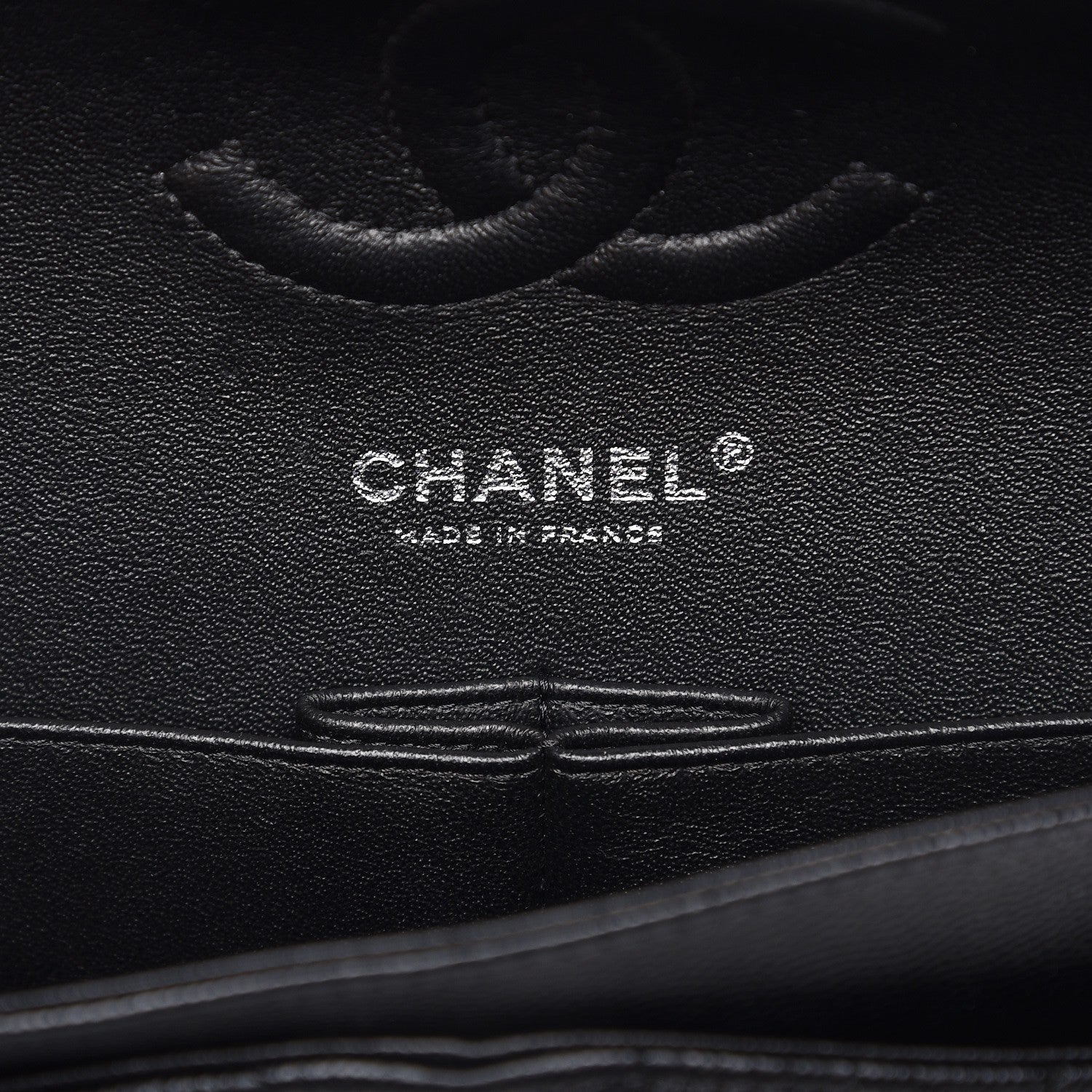 Chanel Caviar Chevron Quilted Medium Double Flap Black 6 of 10