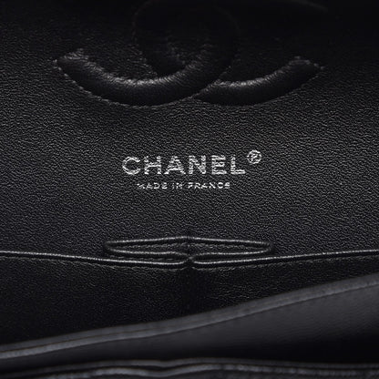 Chanel Caviar Chevron Quilted Medium Double Flap Black 6 of 10