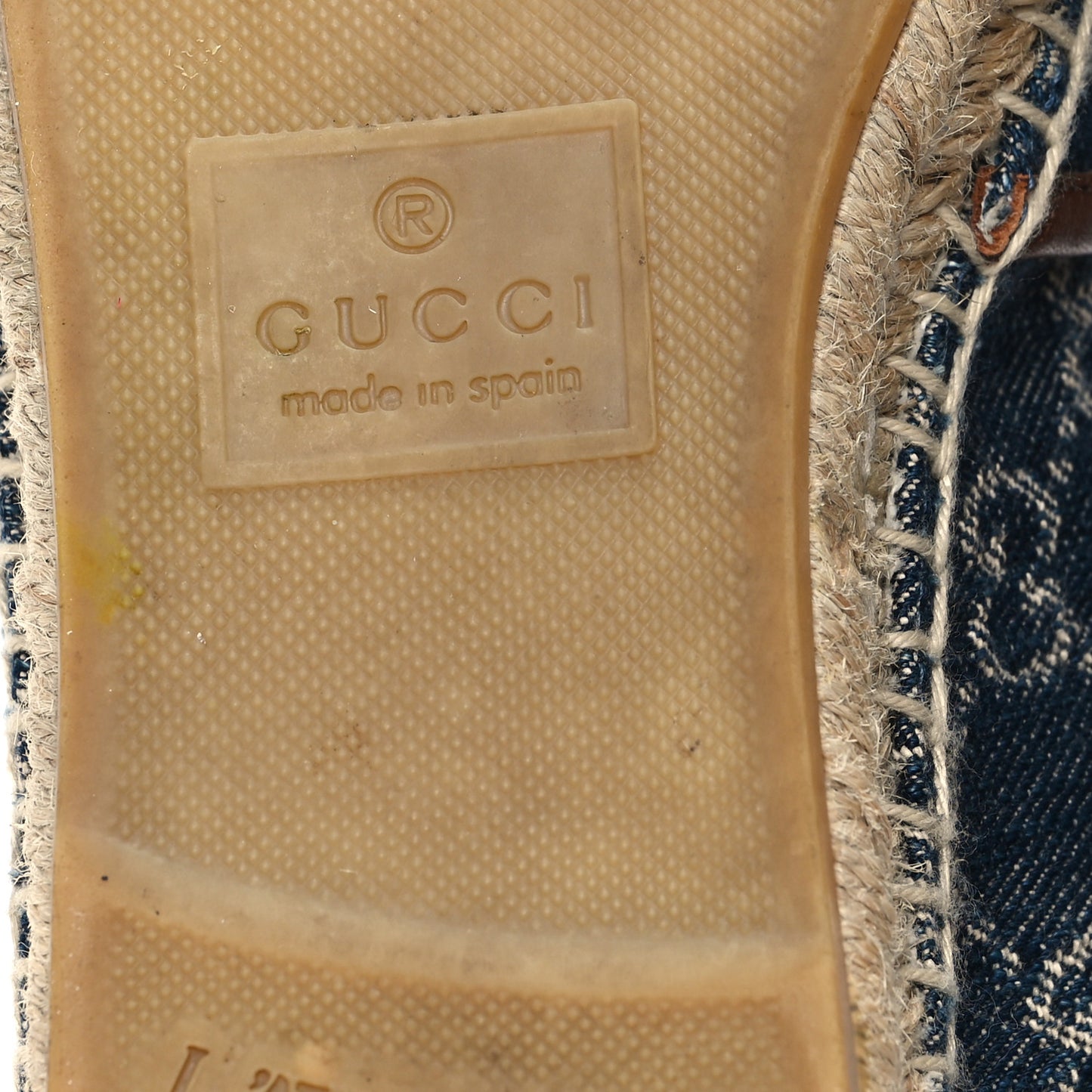 Denim GG Monogram Espadrilles 36 Blue Tea Cuir